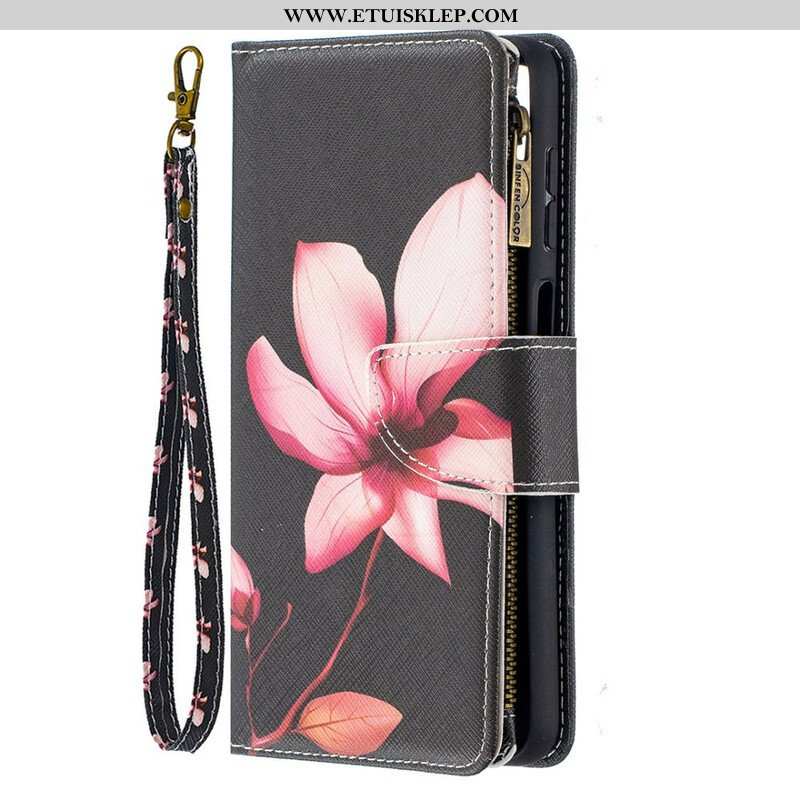Etui Folio do Samsung Galaxy M12 / A12 Kieszonka Zapinana Na Zamek W Kwiaty